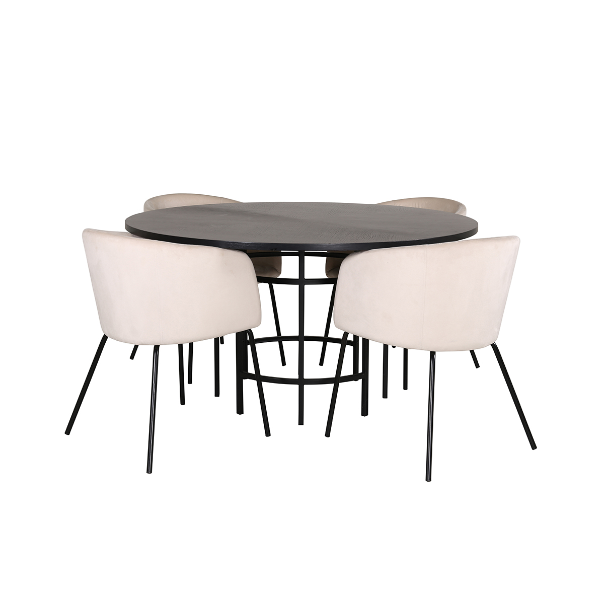 Spisegruppe furniture/fashion Copenhagen Ø140 cm med 4 Berit Stoler