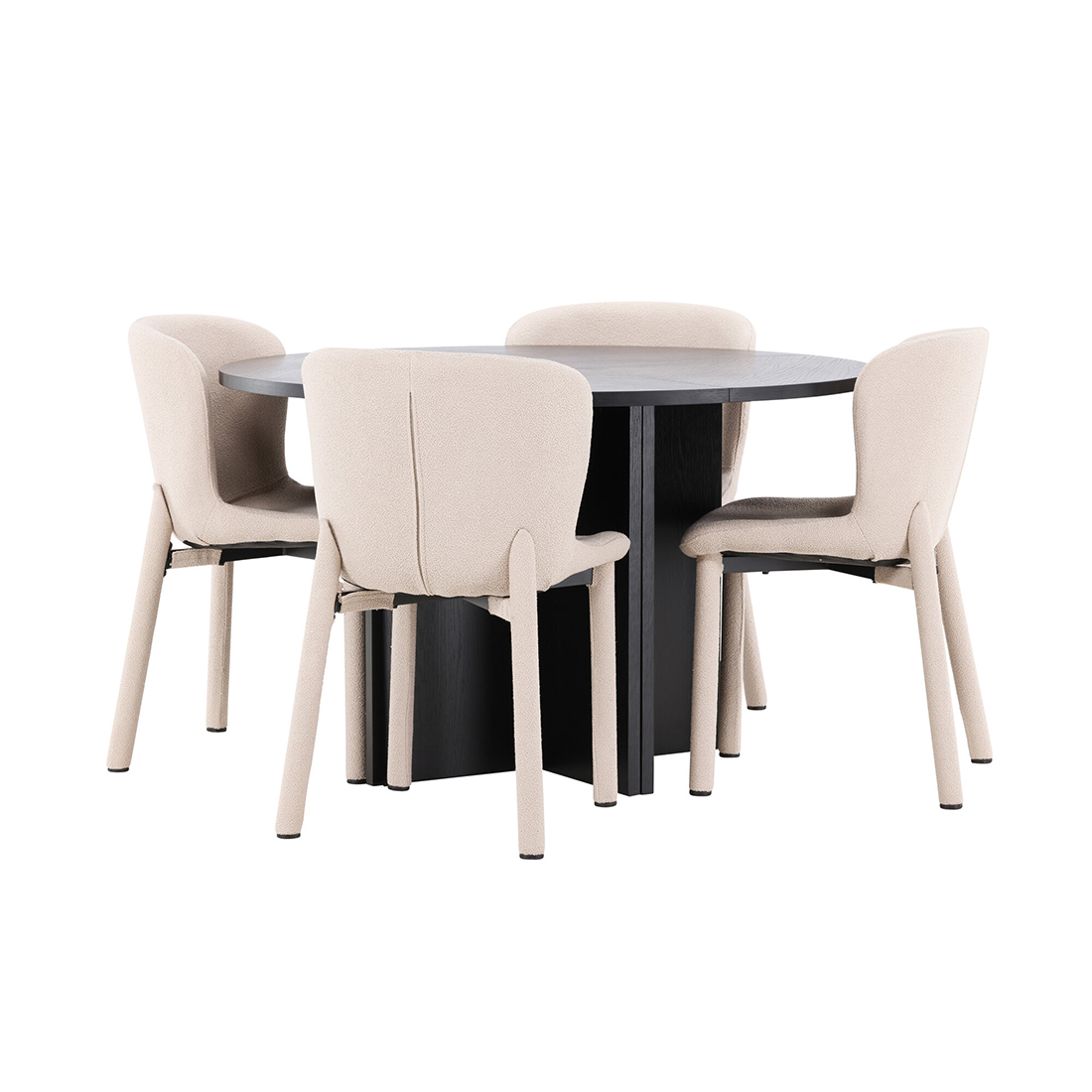 Spisegruppe Venture Home Strada Ø120 cm med 4st Astoria Spisestoler