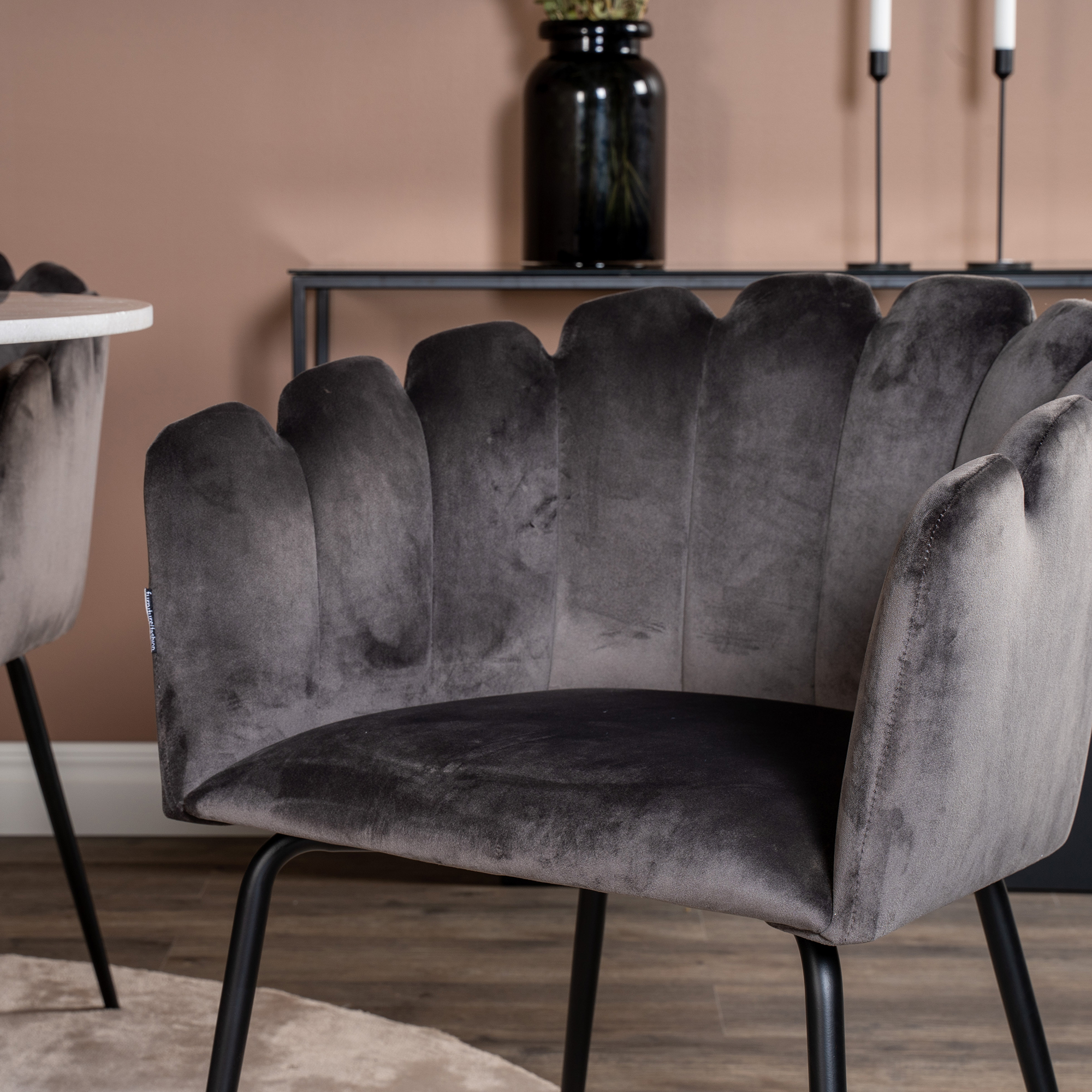 Spisegruppe Venture Home Estelle med 4 Limhamn Rundt Stoler