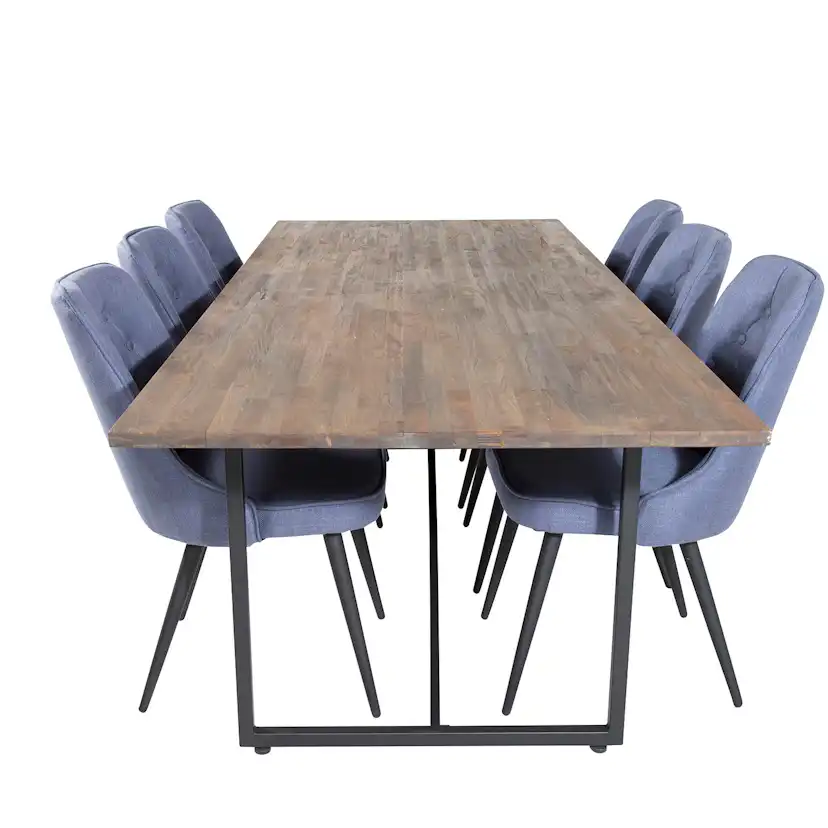 Spisegruppe Venture Home Peo med 6 Vera Stoler