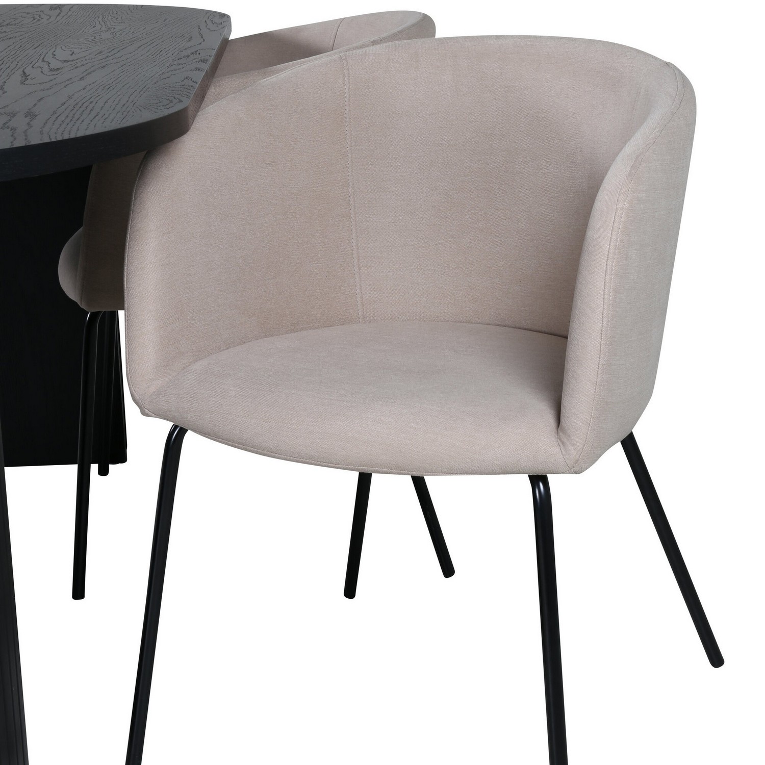 Spisegruppe Venture Home Bianca med 4 Bergen Stoler Polyester