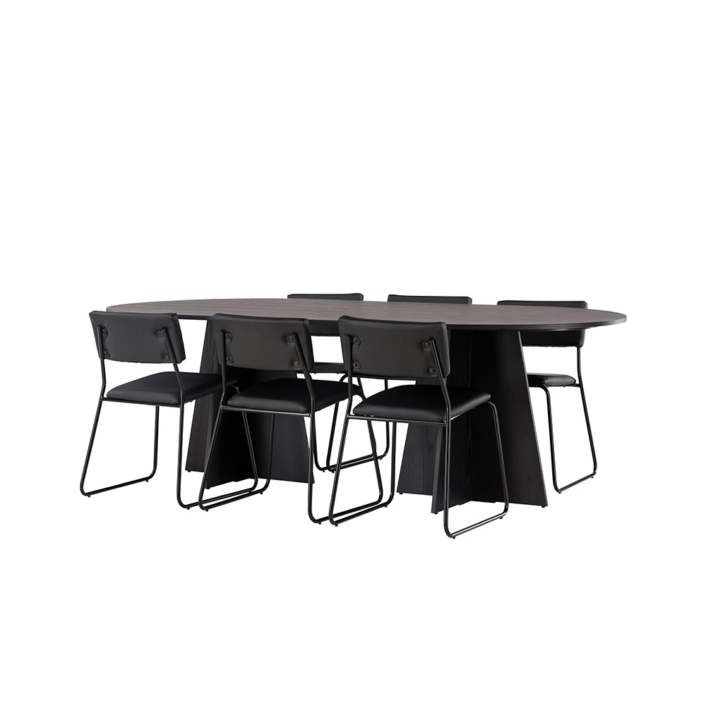 Spisegruppe Venture Home Bootcut Oval med 6 Kenth Stoler