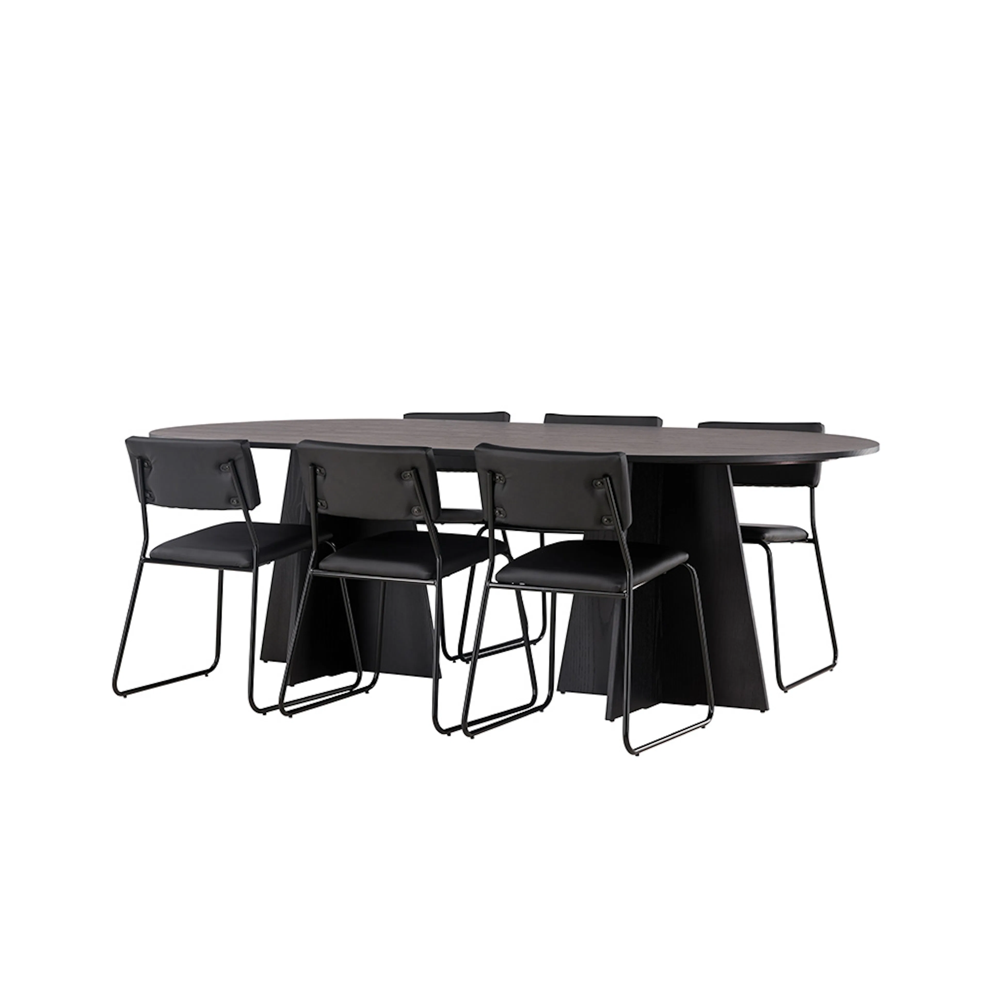 Spisegruppe Venture Home Bootcut Oval med 6 Kenth Stoler