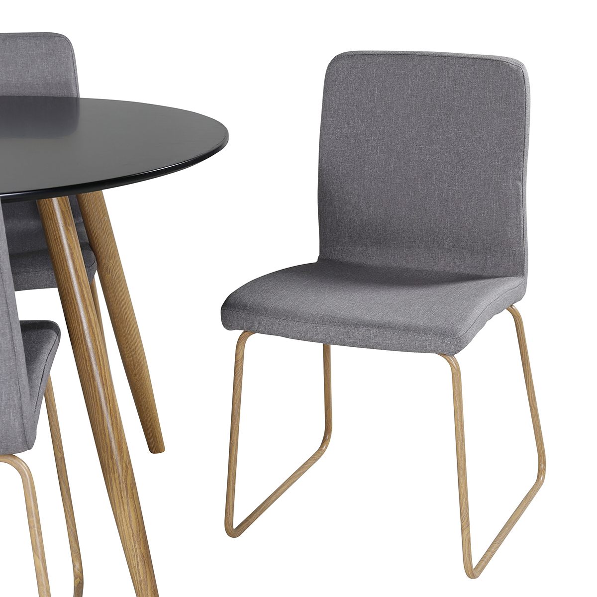 Spisegruppe Venture Home Plaza Ø100 cm med 4st Mace Spisestoler