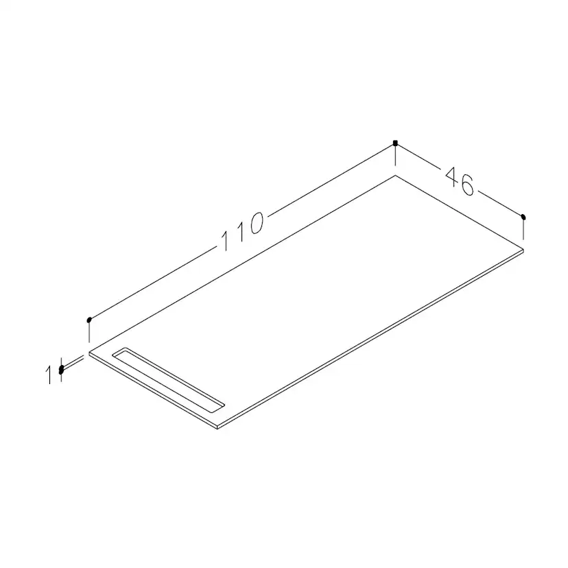 Benkeplate Korsbakken med Håndkleholder