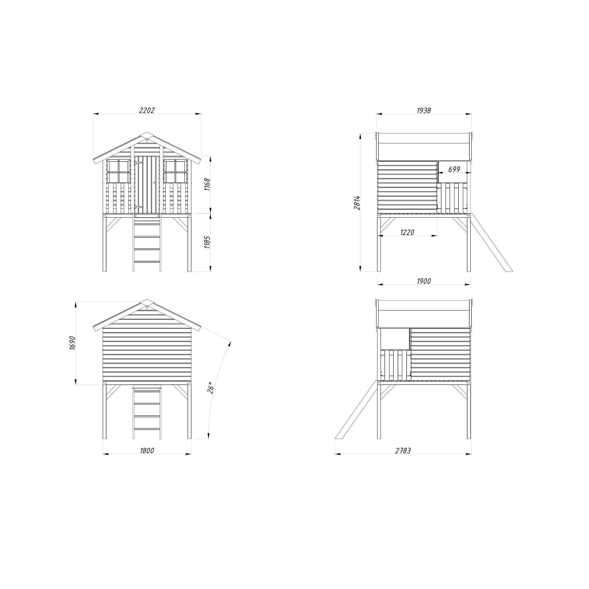 Lekehus Palmako Toby 2,1 m2