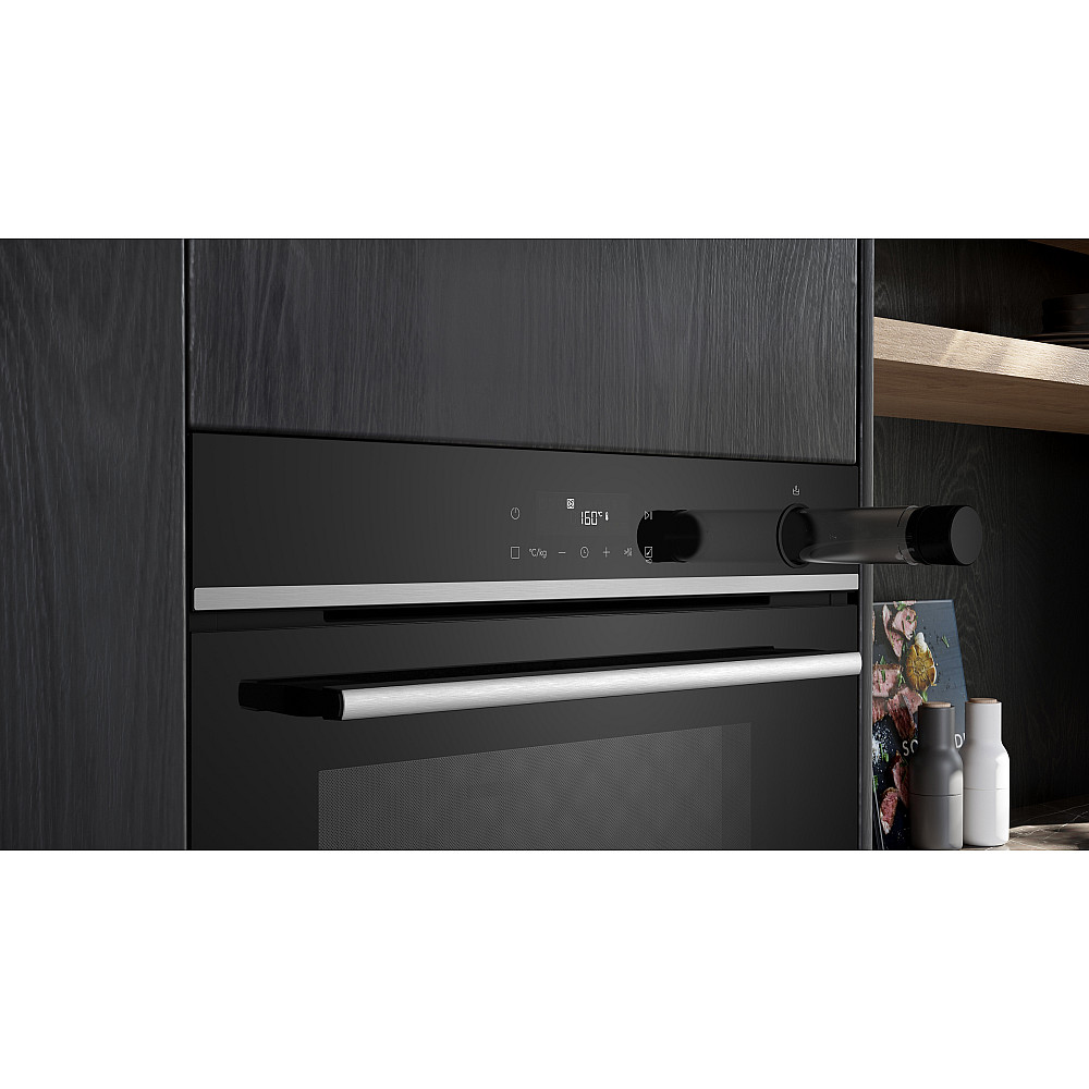 Ovn- og Mikrobølgepakke Siemens iQ300 HR532GBS3 + iQ500 BF525LMB1 Sort