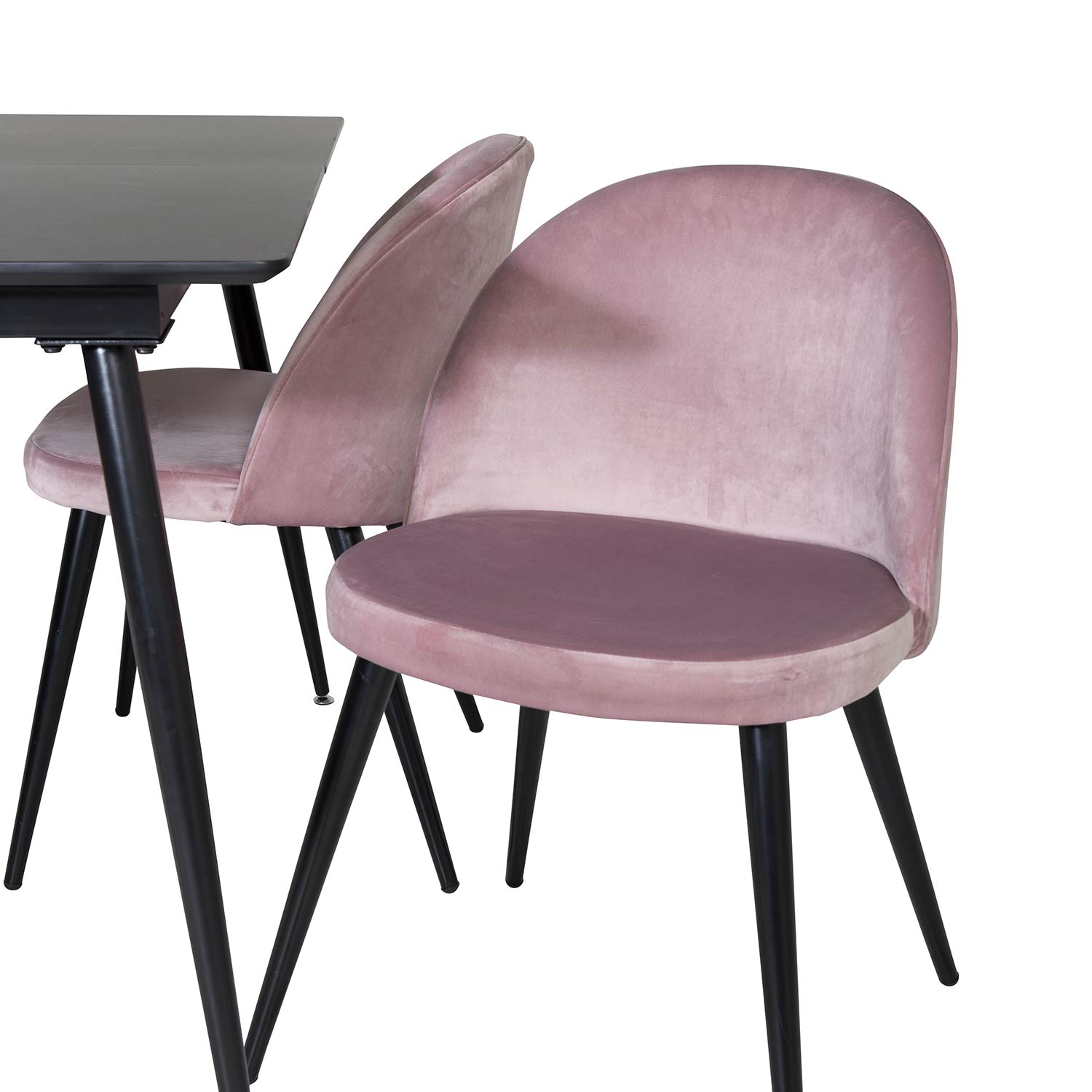 Spisegruppe Venture Home Silvia med Innleggsplate og 4 Valentina Stoler