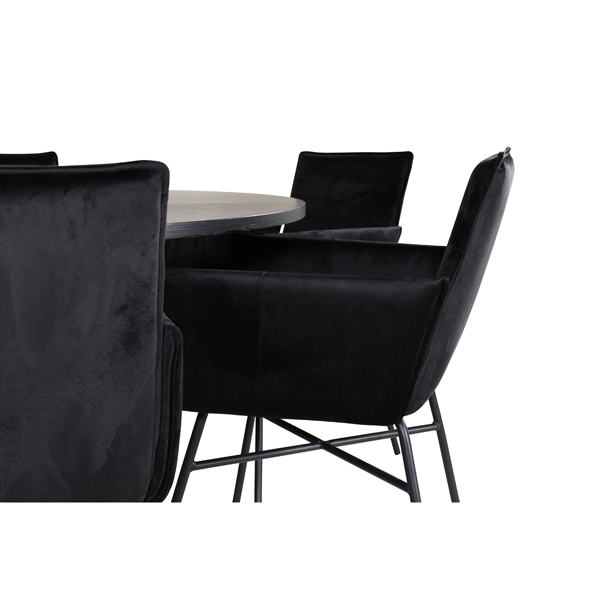 Spisegruppe furniture/fashion Copenhagen Ø140 cm med 6 Petra Stoler
