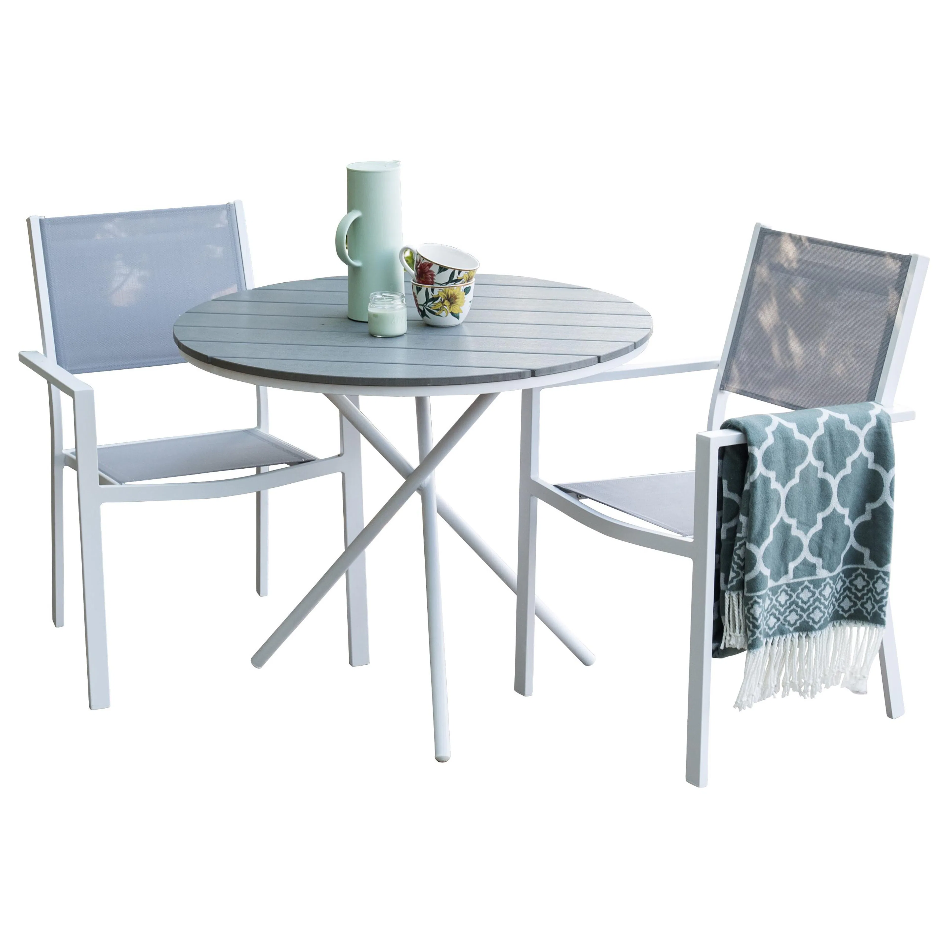Cafégruppe Venture Home Pincy Ø 90 med 2 Copacabana Spisestoler