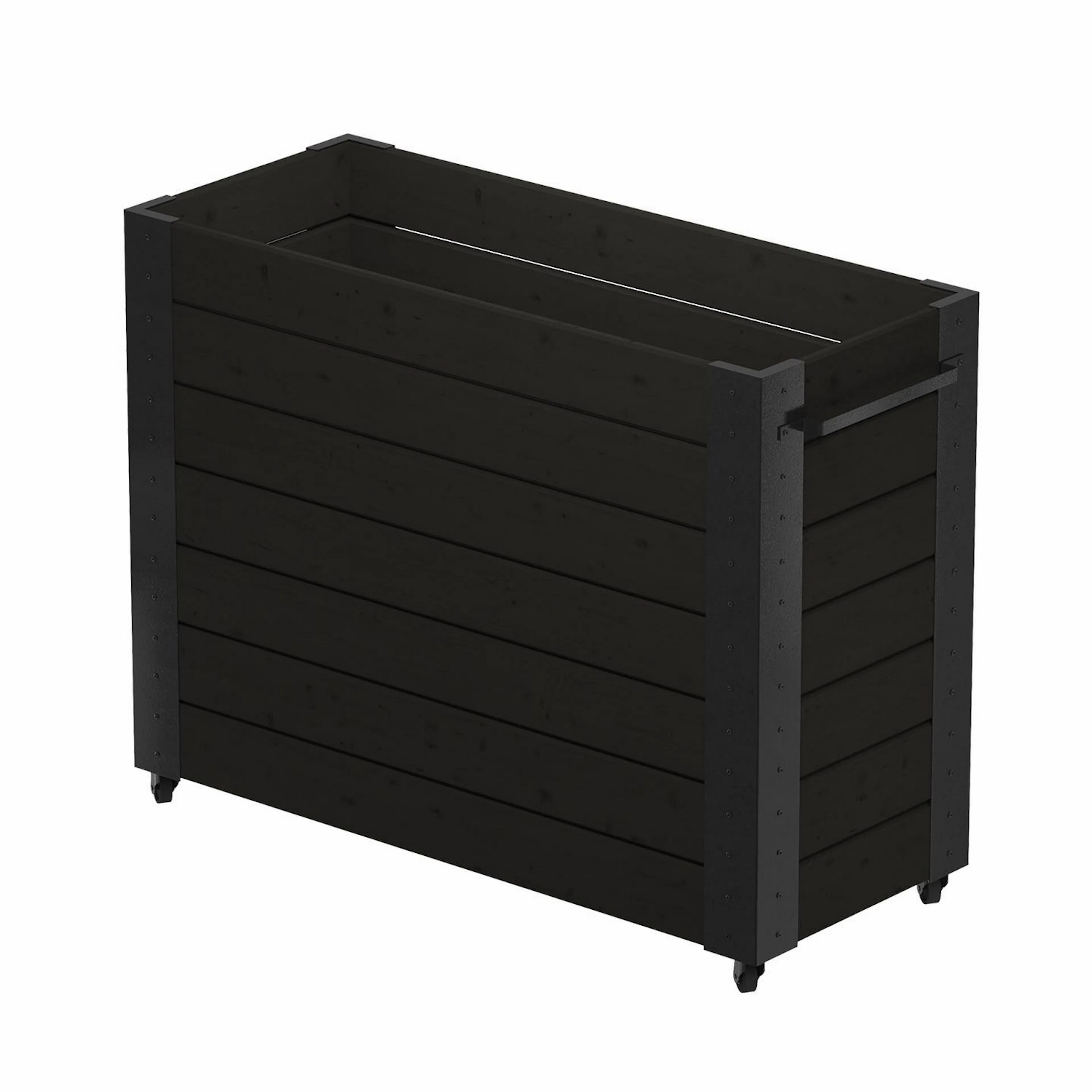 Blomsterkasse PLUS Cubic med Hjul 50 x 120 x 95