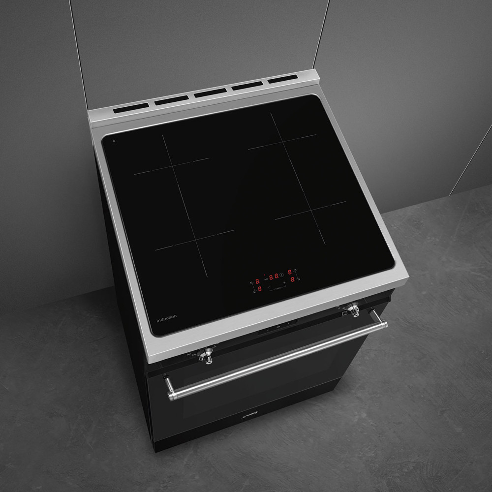 Induksjonsovn Smeg C6IPBLT2 Svart Rustfritt Stål