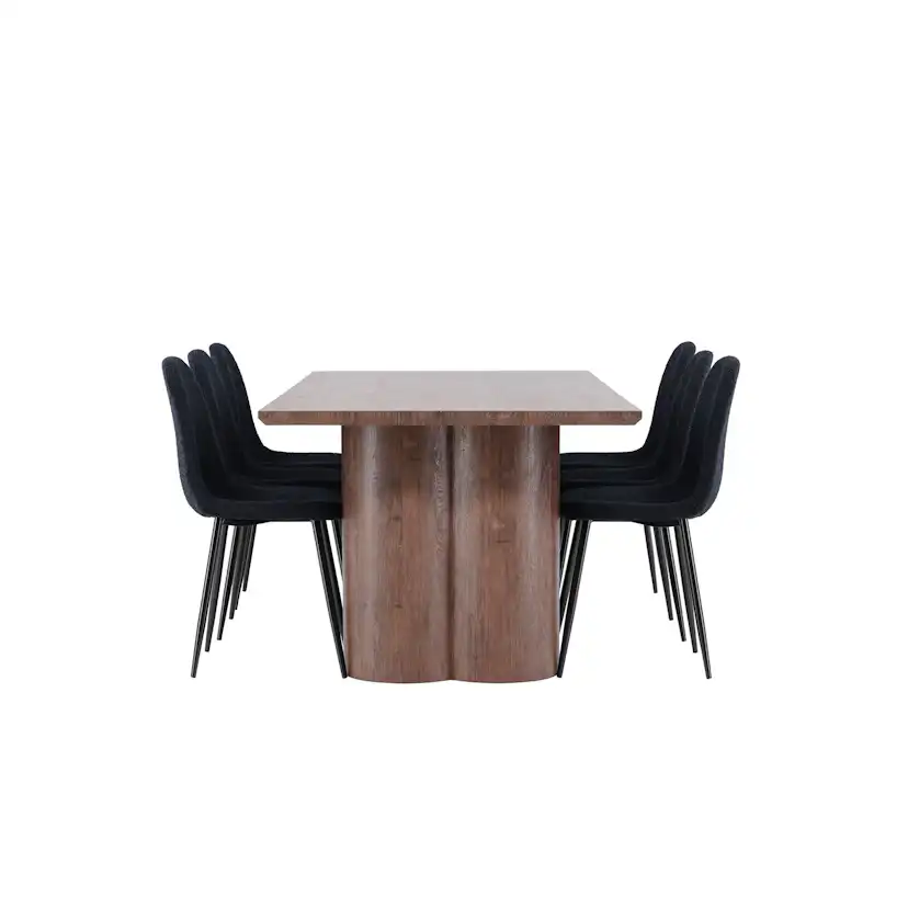 Spisegruppe Venture Home Olivia 210 med 6 stk Polar Stoler Teddy