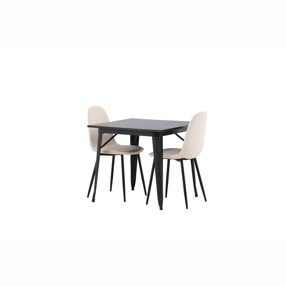 Spisegruppe Venture Home Tempe med 2 Polar Stoler Fløyel