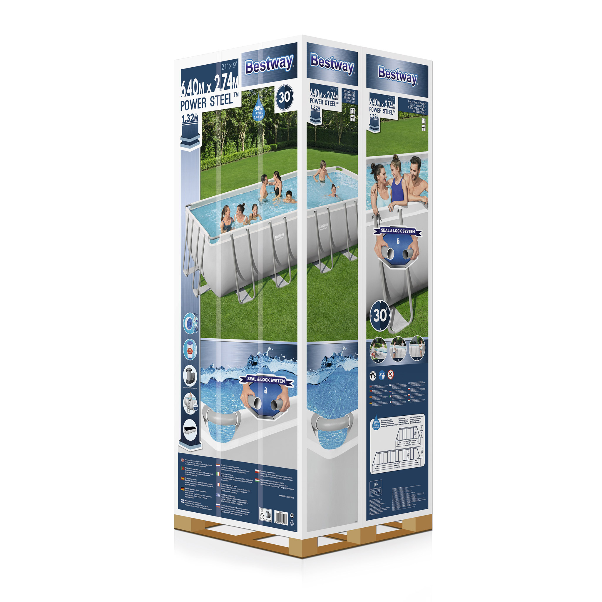 Bassengpakke Bestway Power Steel 6,40 x 2,74 m