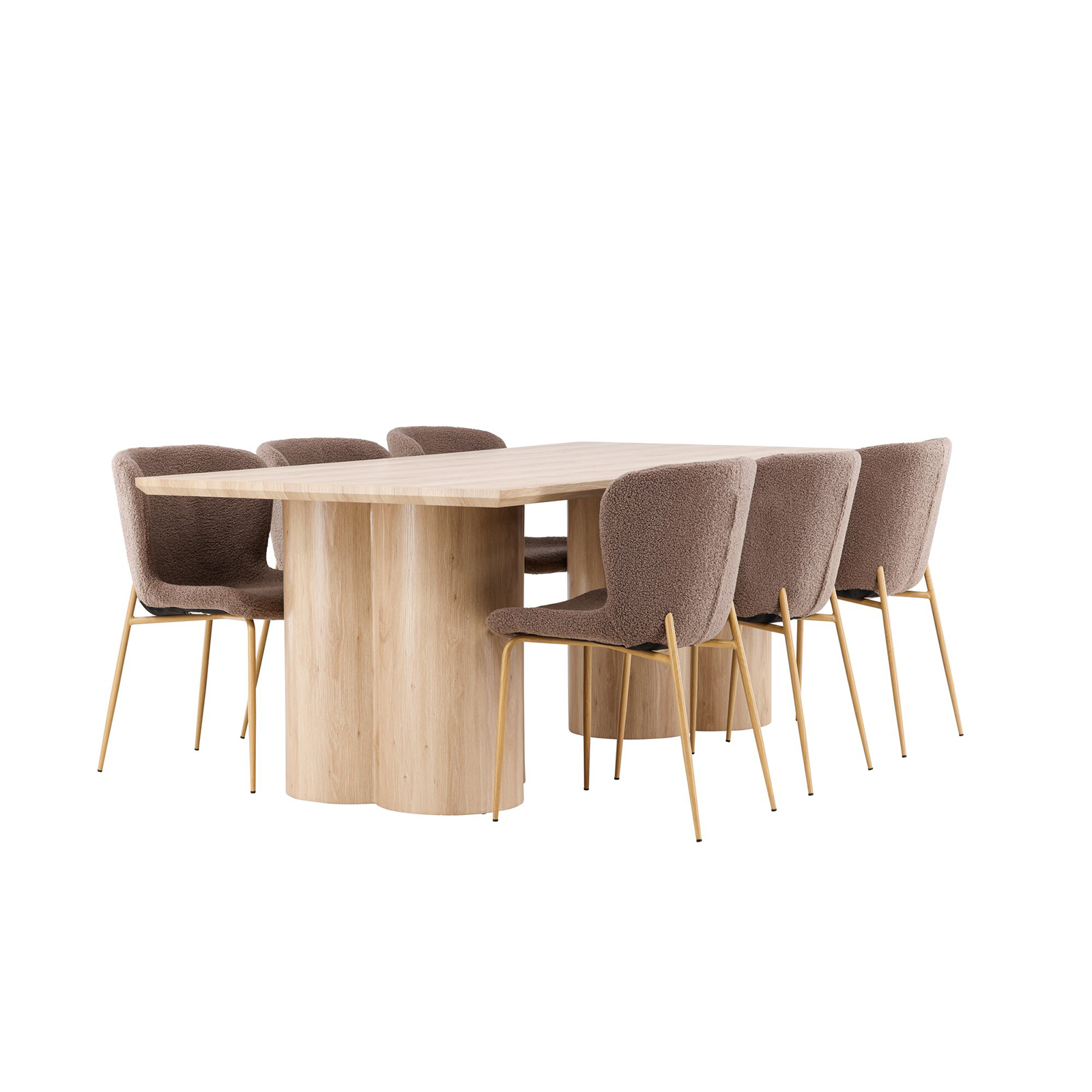 Spisegruppe Venture Home Olivia 210 med 6 stk Modesto Stoler
