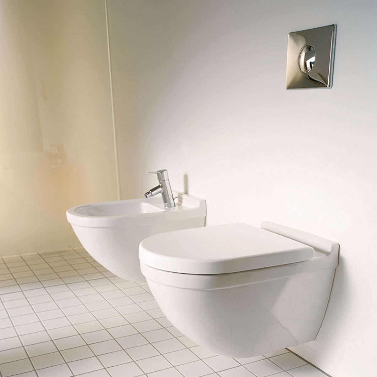 Vegghengt Toalett Duravit Starck 3 Rimless med Toalettsete