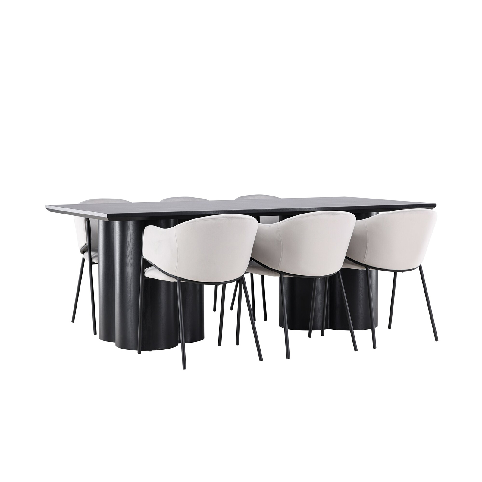 Spisegruppe Venture Home Olivia 210 med 6 stk Evelina Stoler