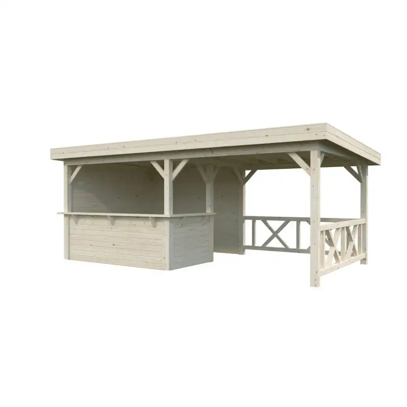 Lenna paviljong 16,6 m2 Set 310 Ubehandlet Tre