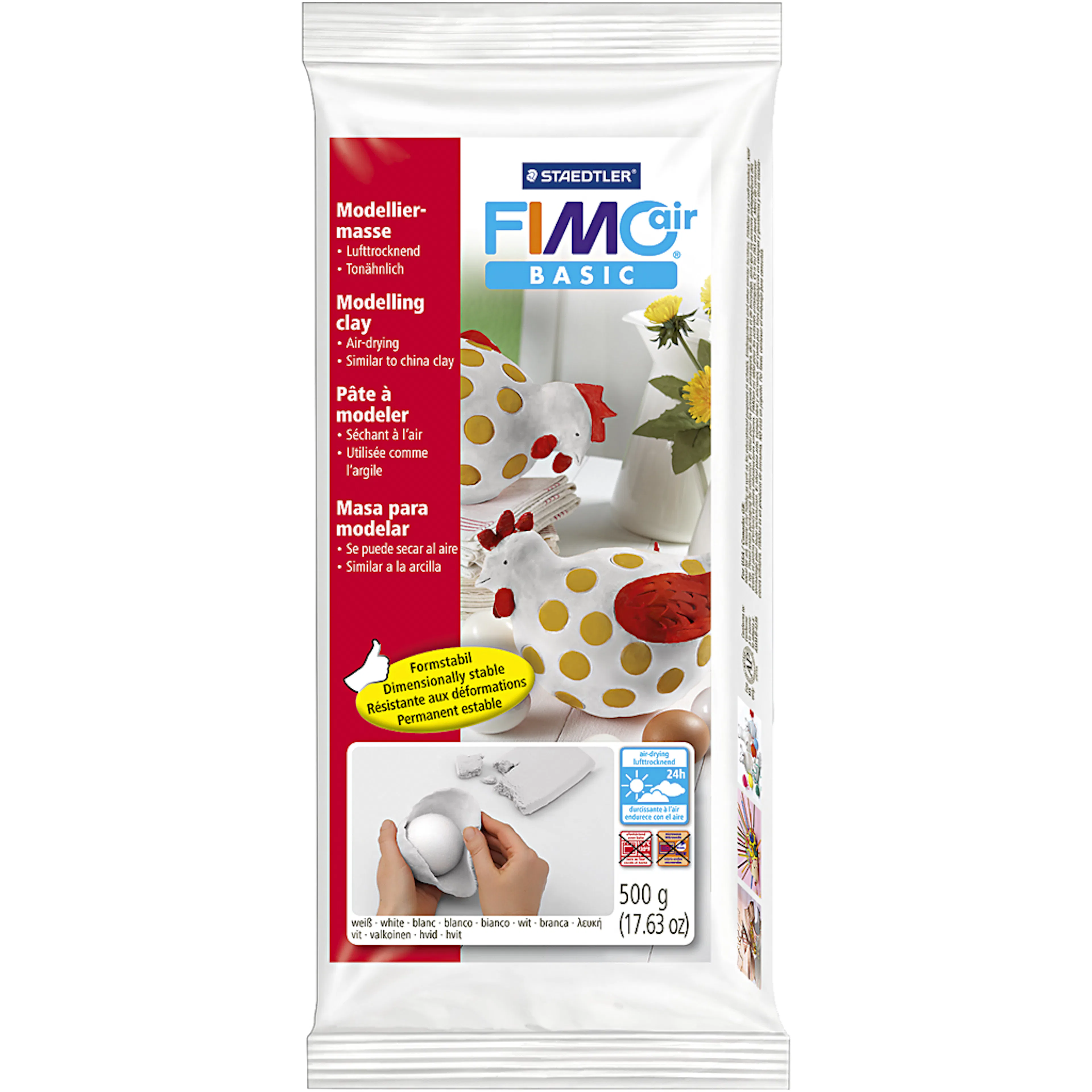 Myk Leire Creativ Company Fimo Air Hvit 500 g/1 Pk