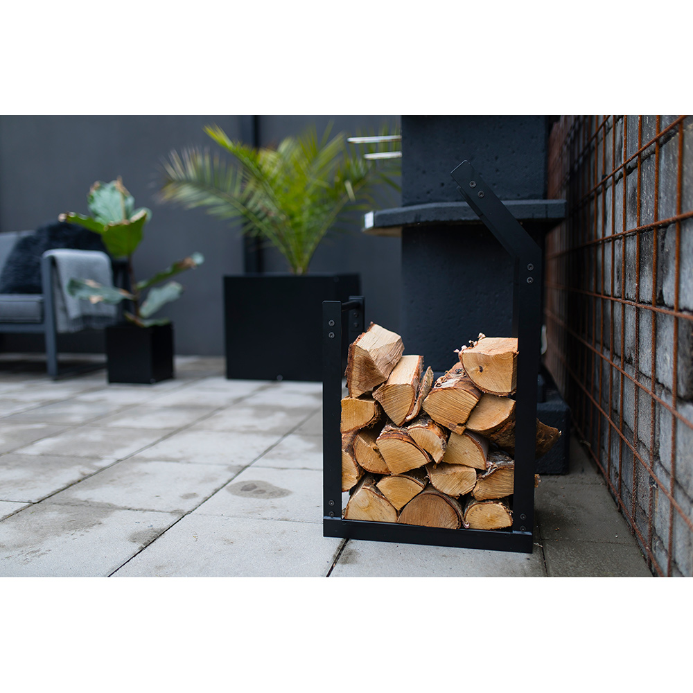 Vedstativ Skotte Garden Metall Sort