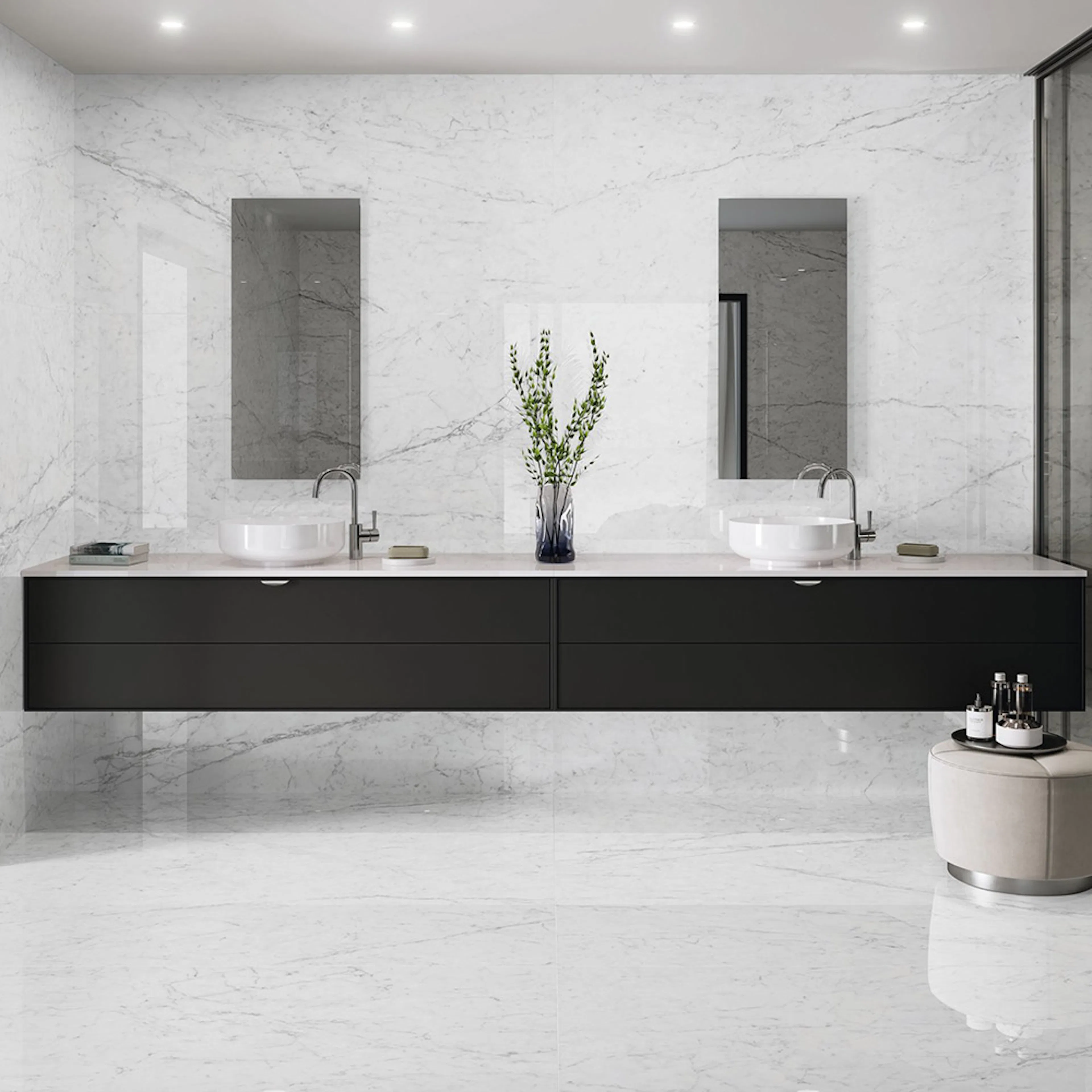 Fliser Lhådös Carrara Marmor Blank 60x120 cm