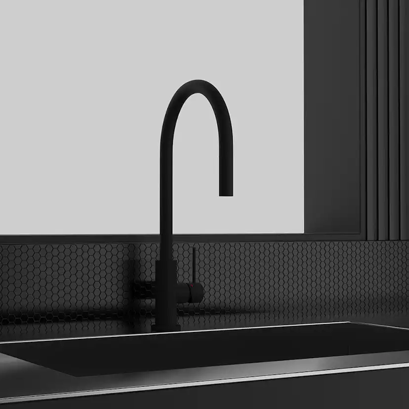 Kjøkkenbatteri Scandtap Steel Accent med Uttrekkbar Tut
