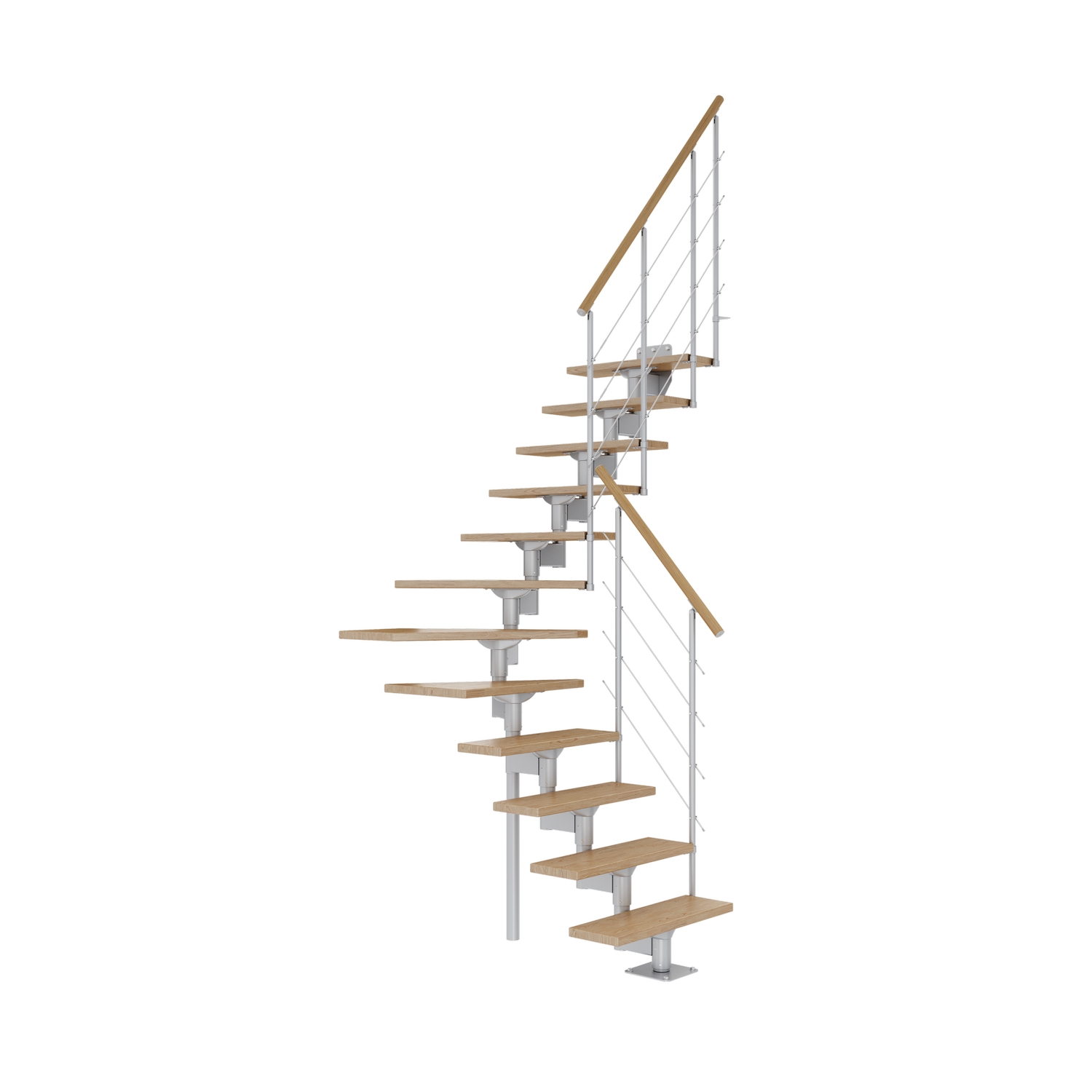 Plassbesparende Trapp Dolle Boston Eik 1/4-Sving