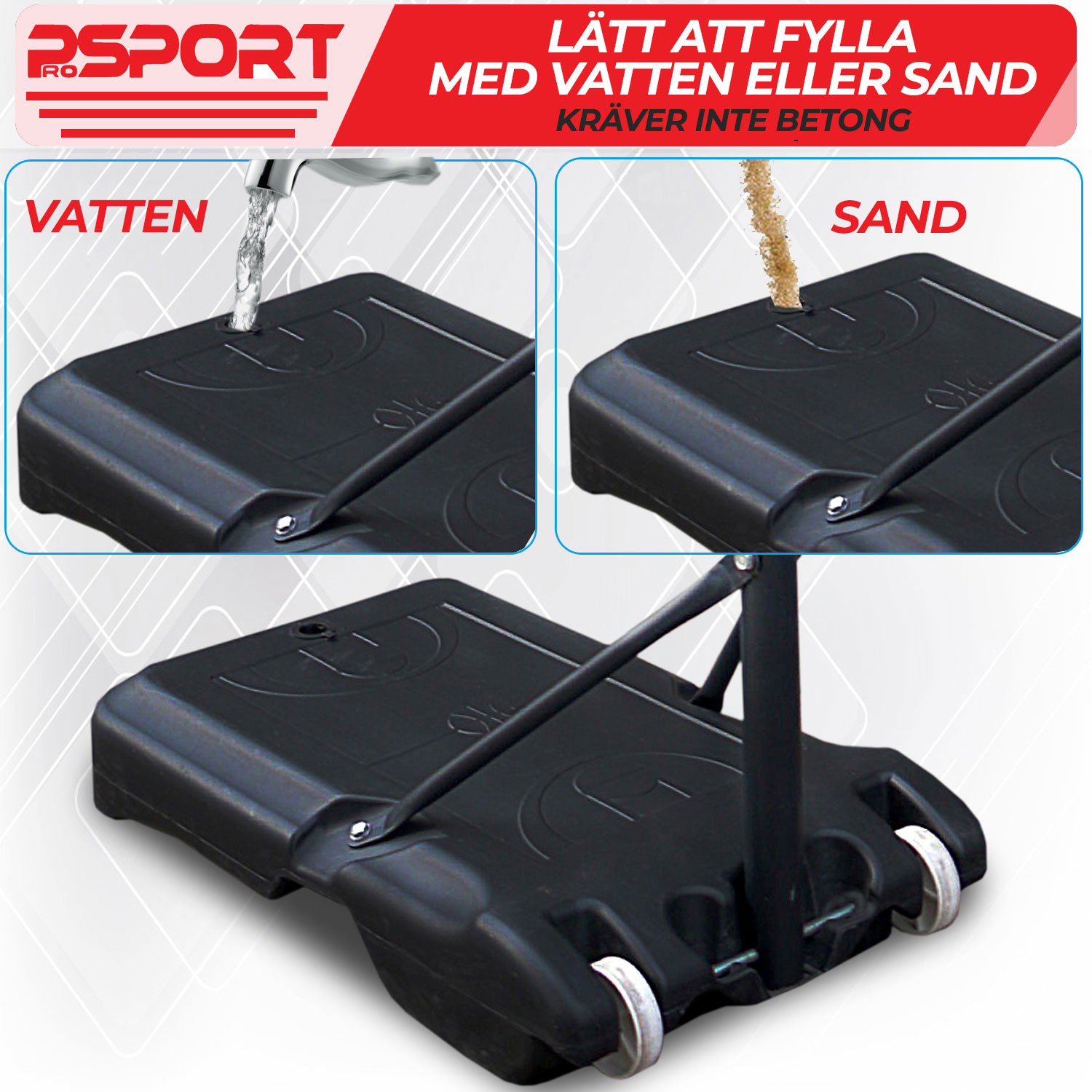 Basketballstativ ProSport for Barn 1,6-2,1m