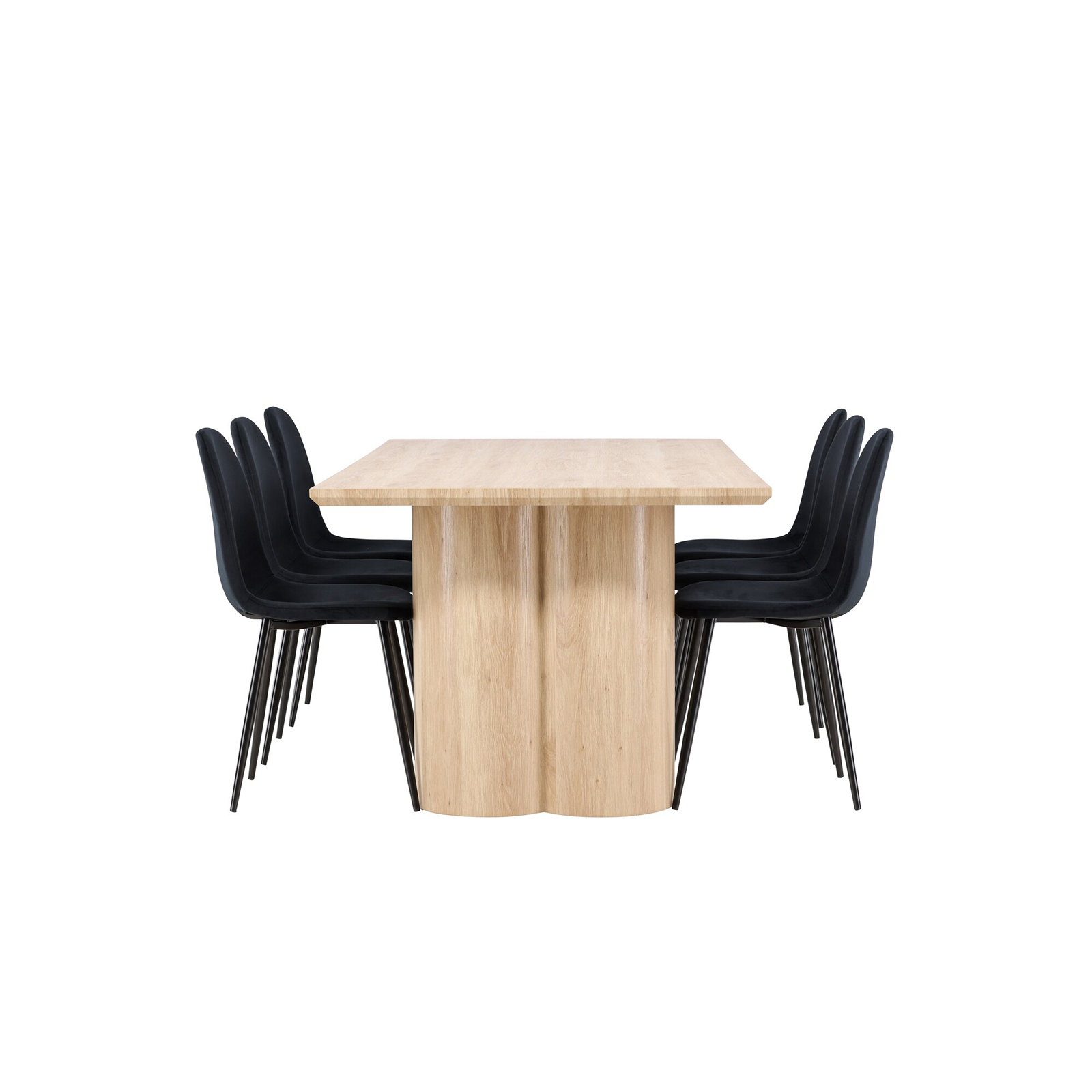 Spisegruppe Venture Home Olivia 210 med 6 stk Polar Stoler Fløyel