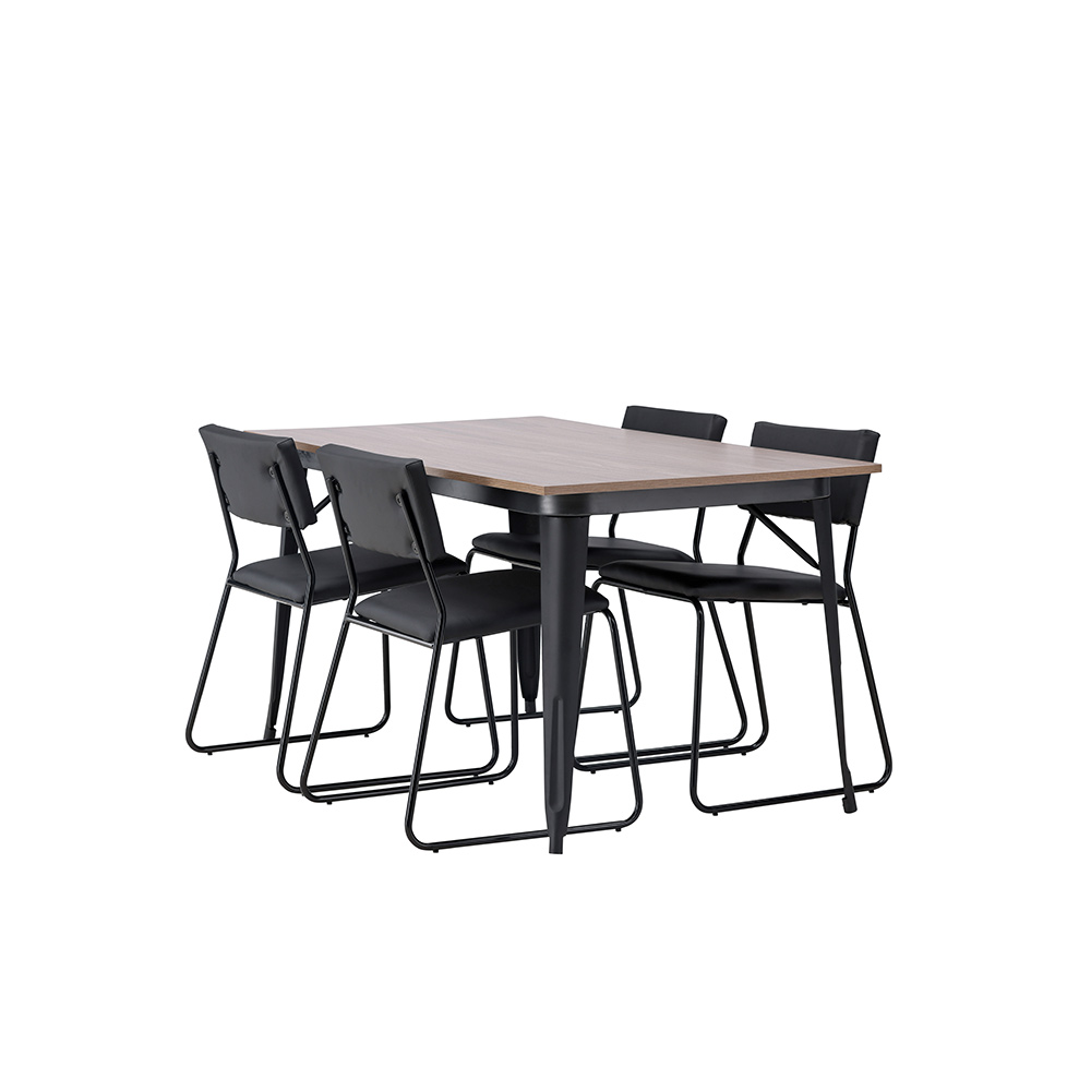 Spisegruppe Venture Home Tempe 140 cm med 4 Kenth Stoler