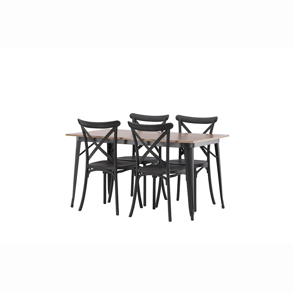 Spisegruppe Venture Home Tempe med 4 Crosett Stoler
