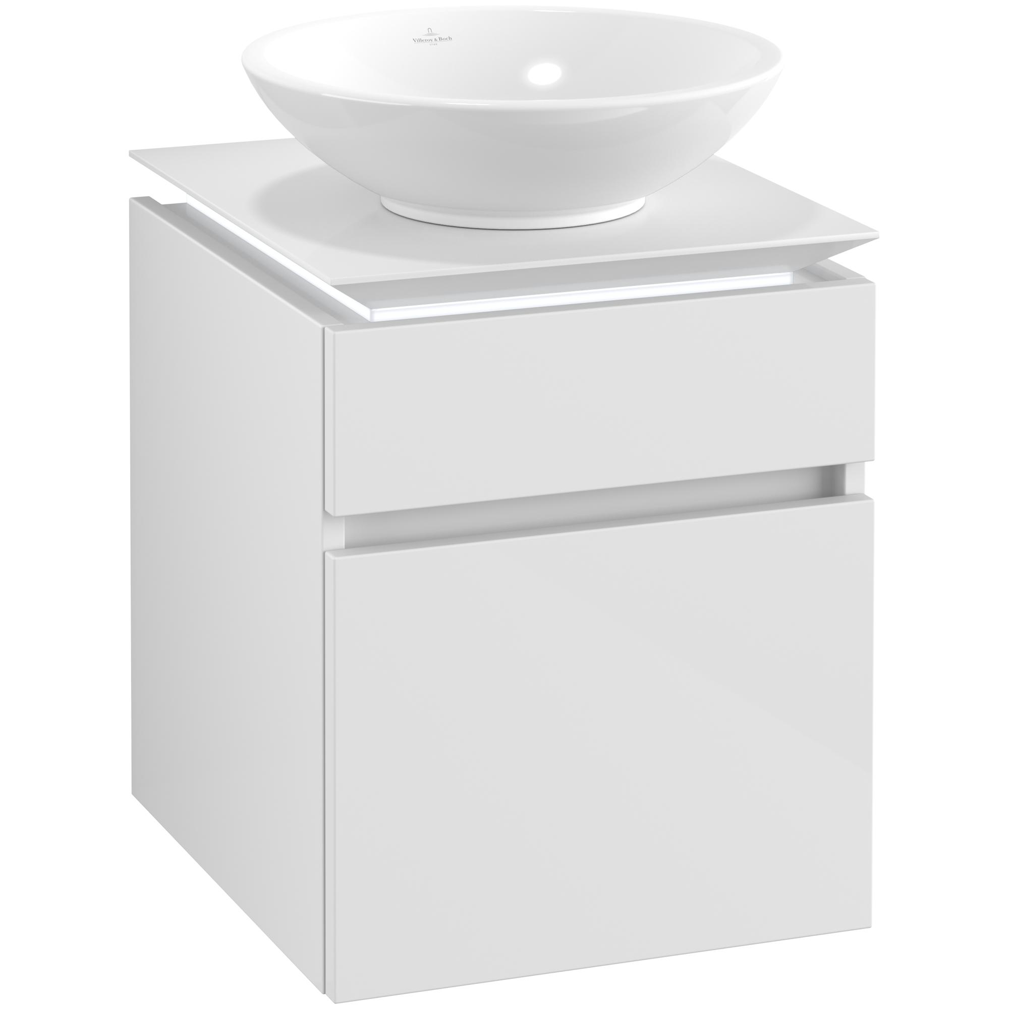 Tvättställsskåp Villeroy & Boch Legato 450 med 2 Lådor för Ytmonterat Tvättställ | badrum - badrumsmobler - tvattstallsskap-och-kommod | KakelKungen