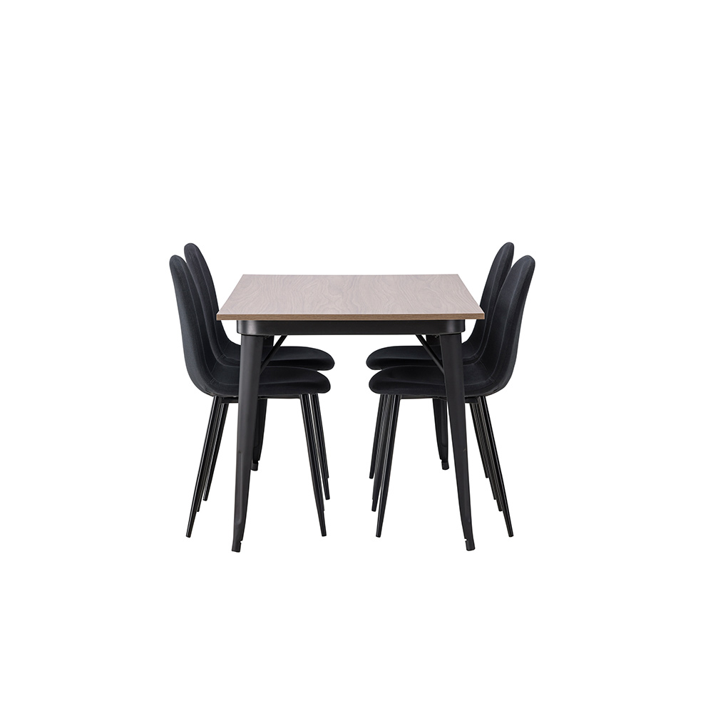 Spisegruppe Venture Home Tempe 140 cm med 4 Polar Stoler
