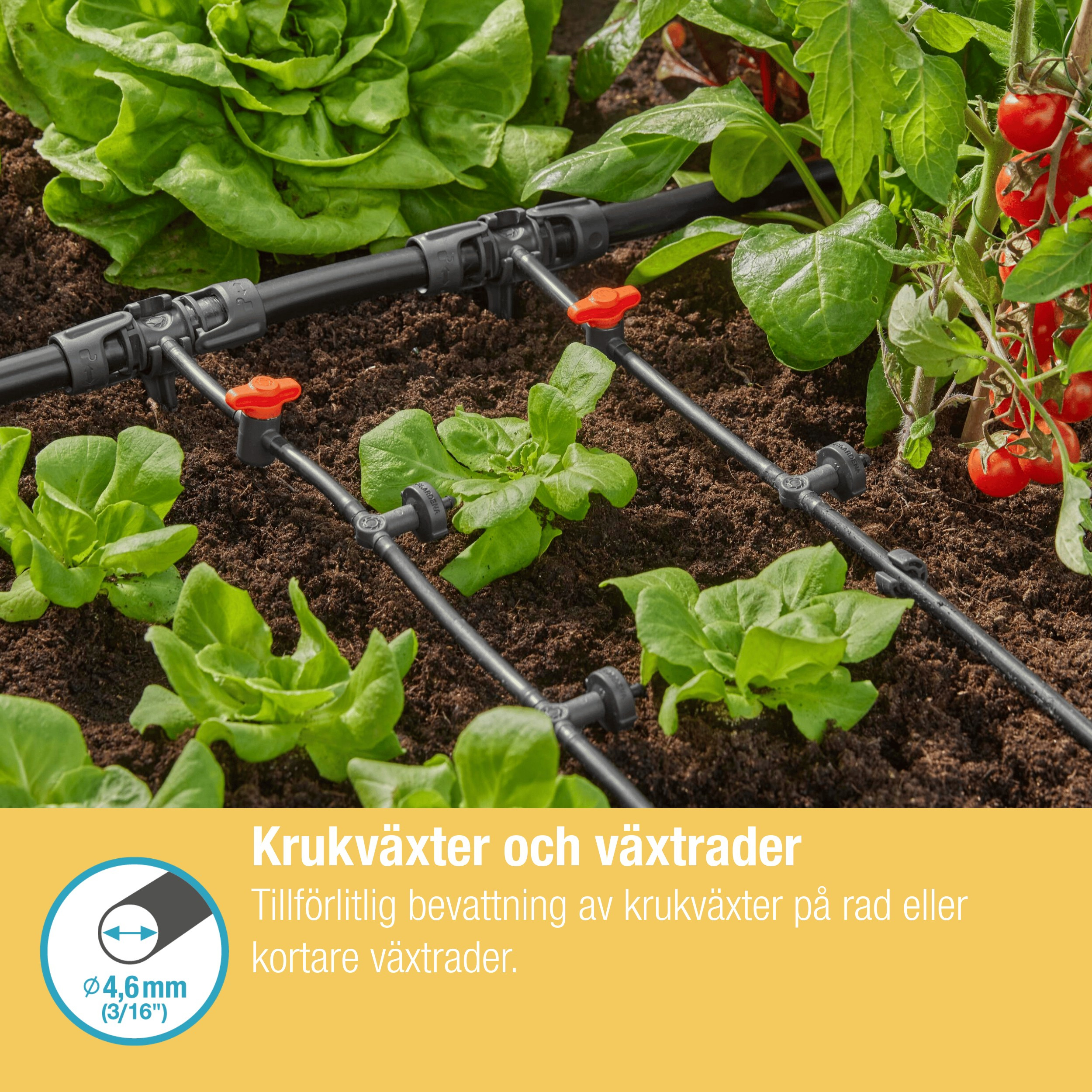 Dryppfordeler Gardena Micro-Drip Inline 2 l/h Trykkregulerende