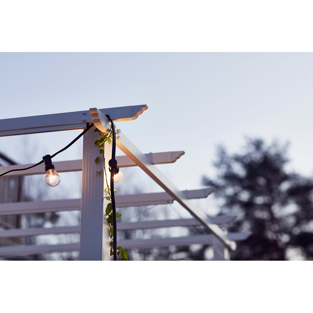 Pergola 3x3 m Vit Hvit/Hvit