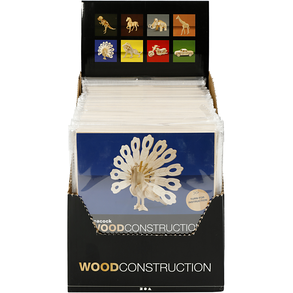 Konstruksjonsfigur Creativ Company 3D Str 9-25 cm 8x6 stk/1 Pk