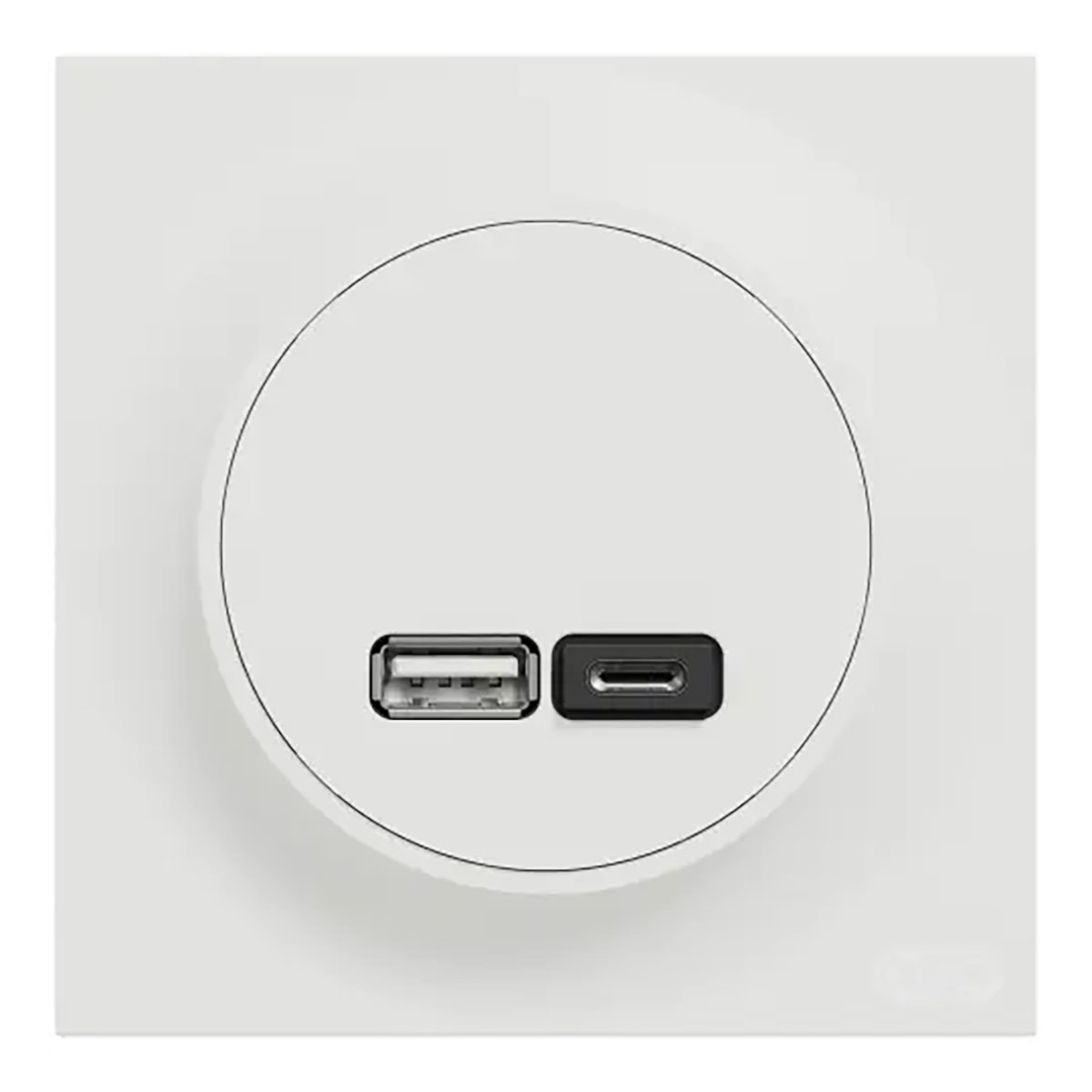 USB-Uttak Elko One Typ A+C 21W Innfelt Ladestasjon Skruetilkobling