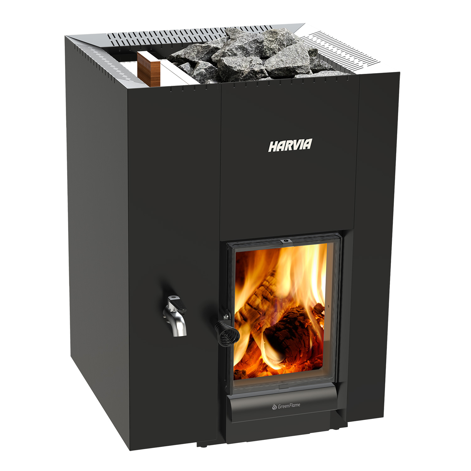 Vedfyrt Badstuovn Harvia Linear 22 GreenFlame LS