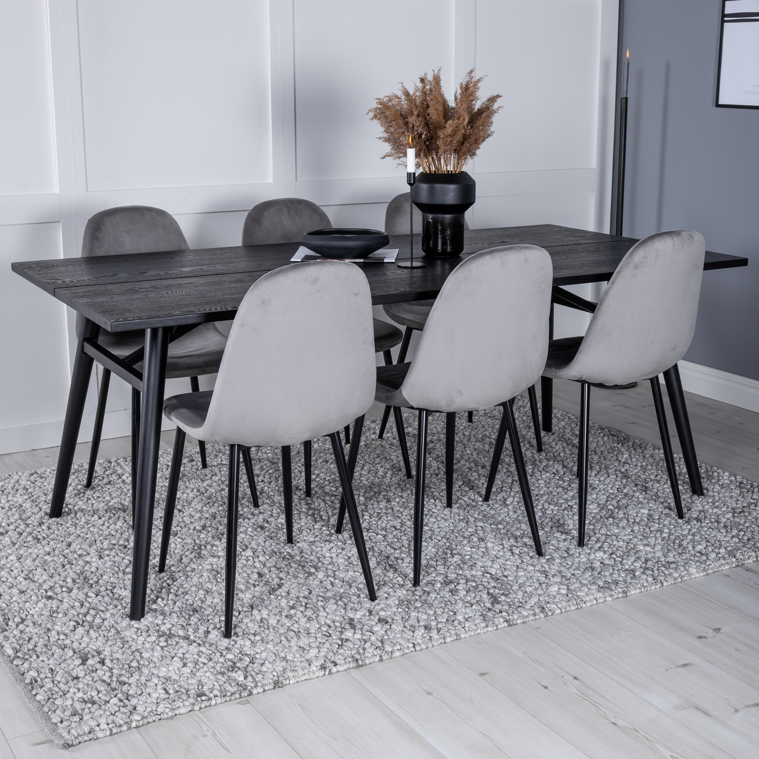 Spisegruppe Venture Home Salt med 6 Pobbie Stoler