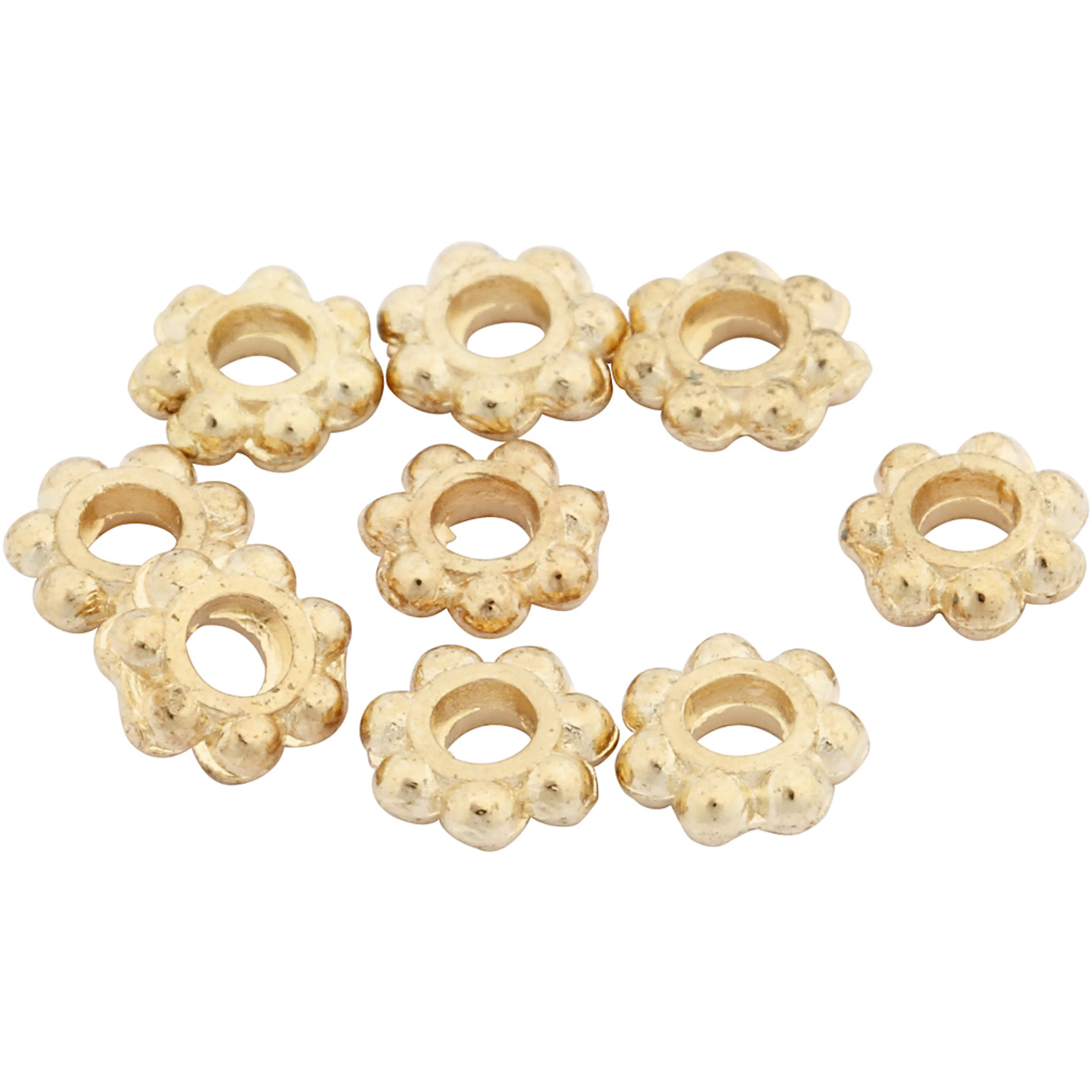 Leddperler Creativ Company Forgylt D6 mm Hullstrl 2 mm 100 Stk/1 Pk