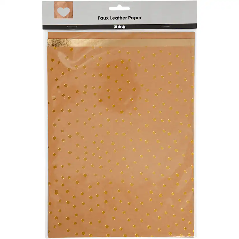 Lærpapir Creativ Company Ensfarget Tykkelse 0,55 mm 3 Ark/1 Pk