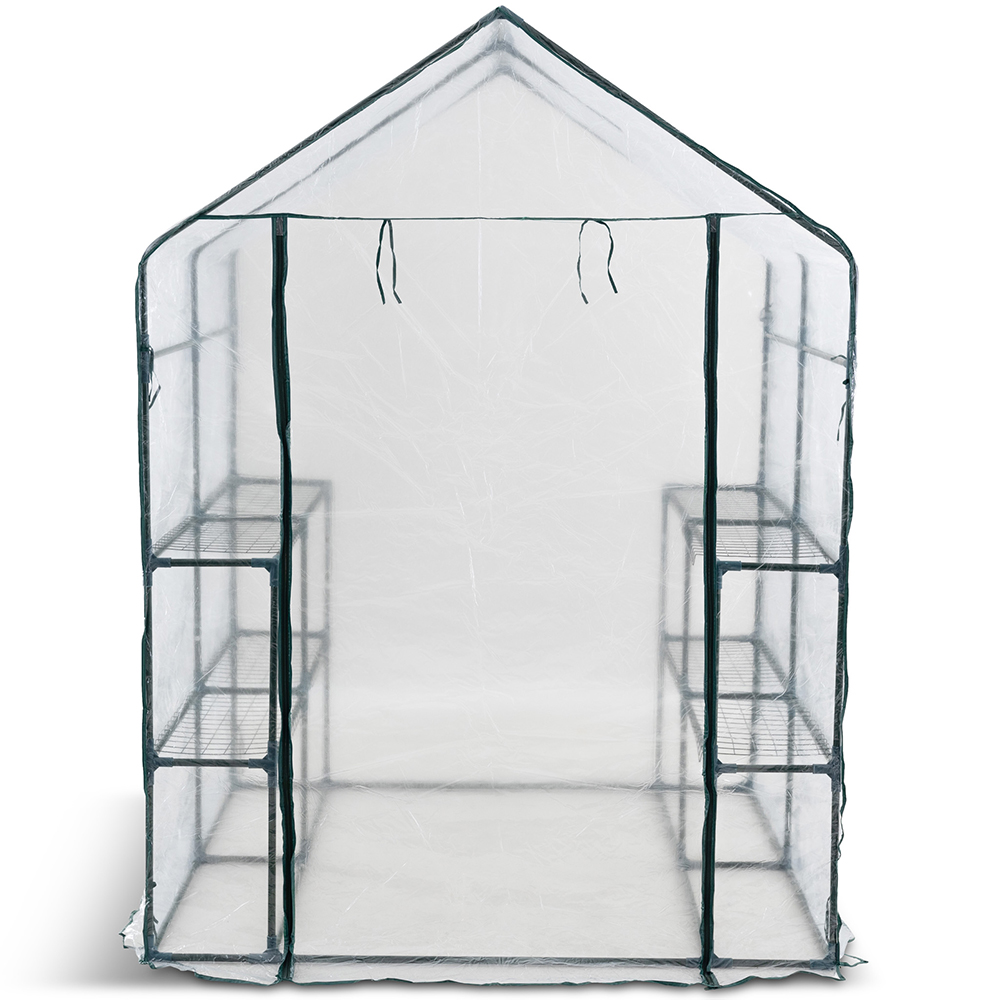 Plastdrivhus Metalcraft 8 hyller Transparent