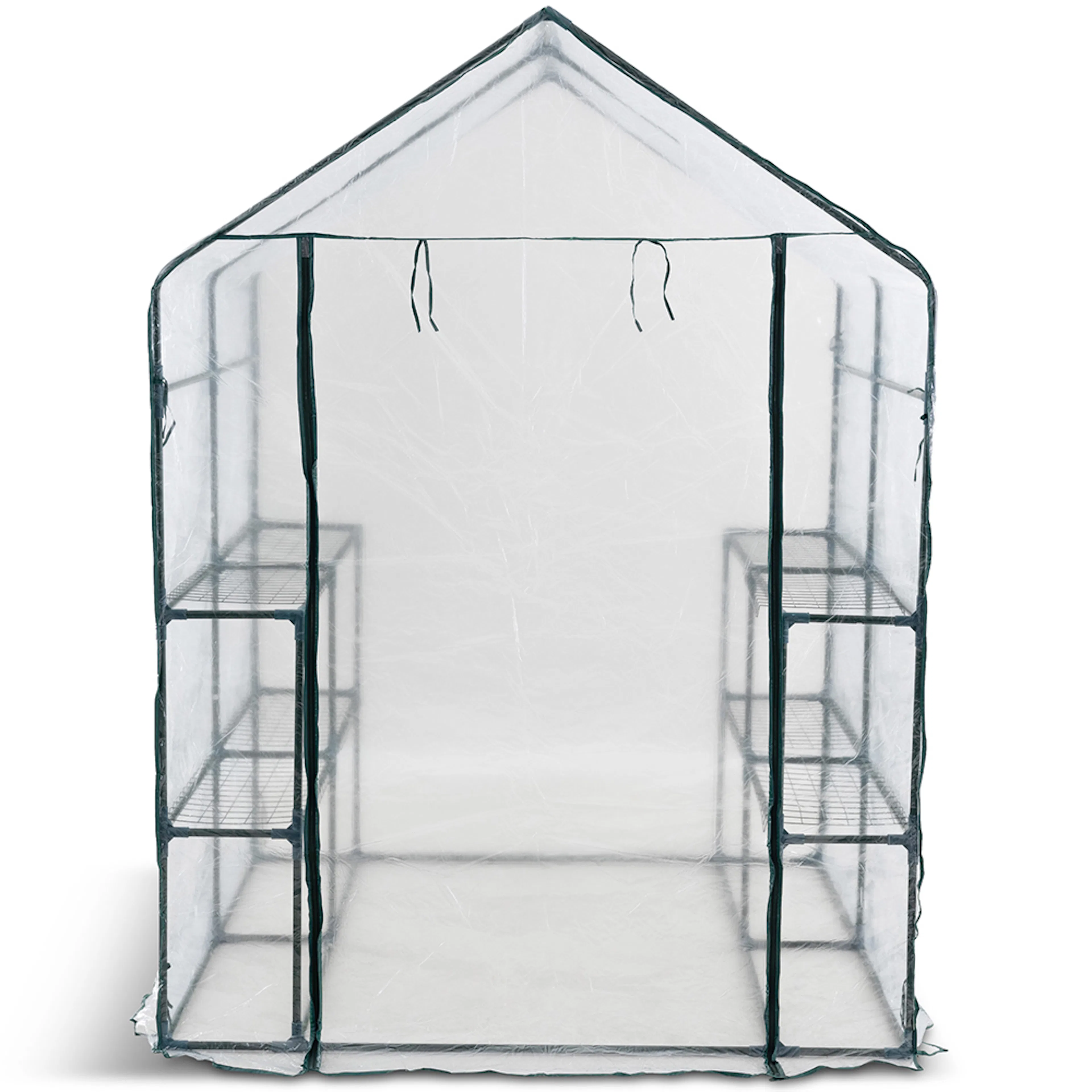 Plastdrivhus Metalcraft 8 hyller Transparent