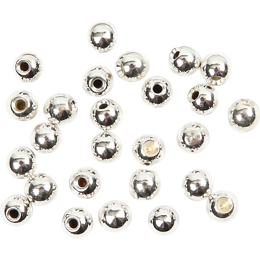 Endeperler Creativ Company Forsølvet Hullstr 1 mm 20 stk/1 Pk