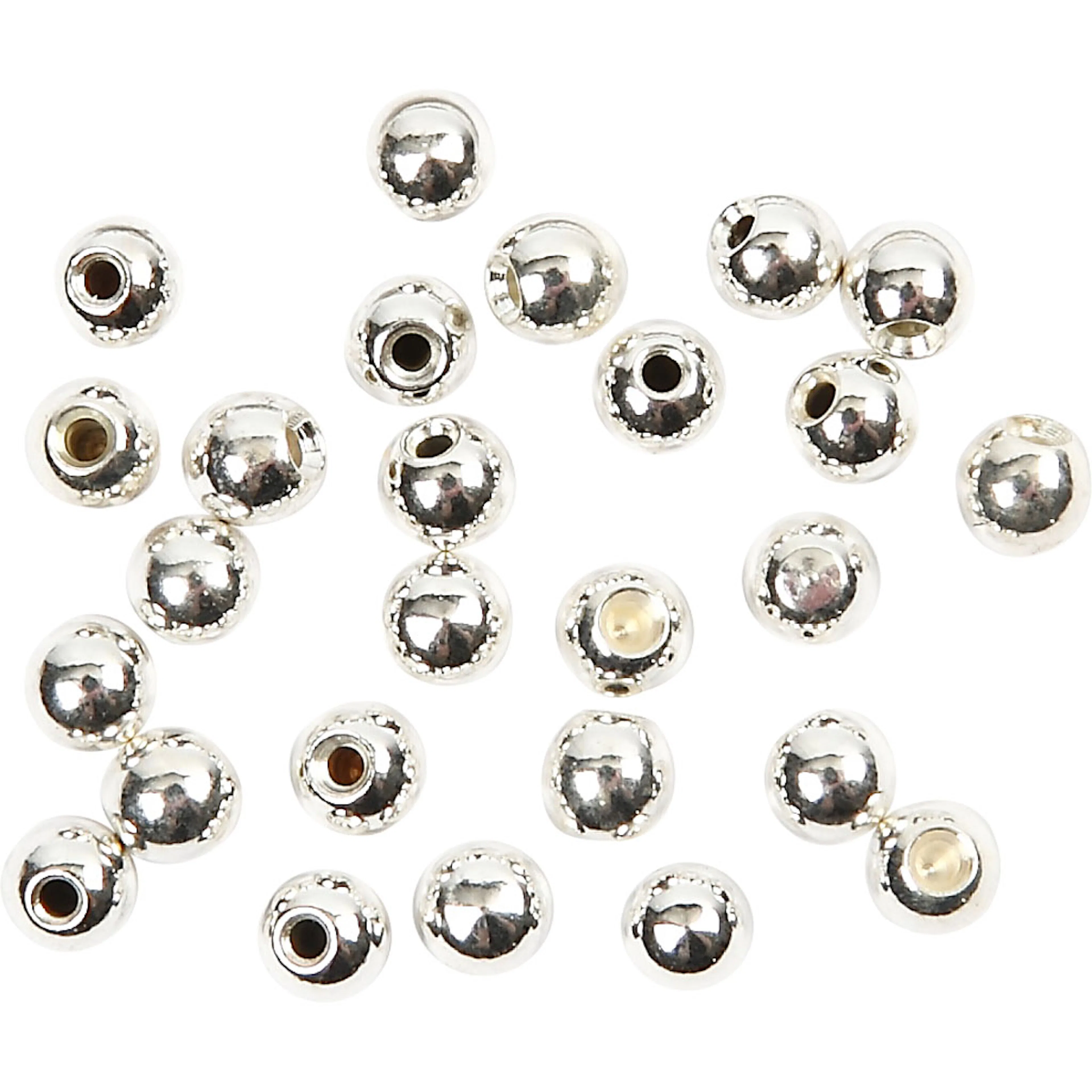 Endeperler Creativ Company Forsølvet Hullstr 1 mm 20 stk/1 Pk