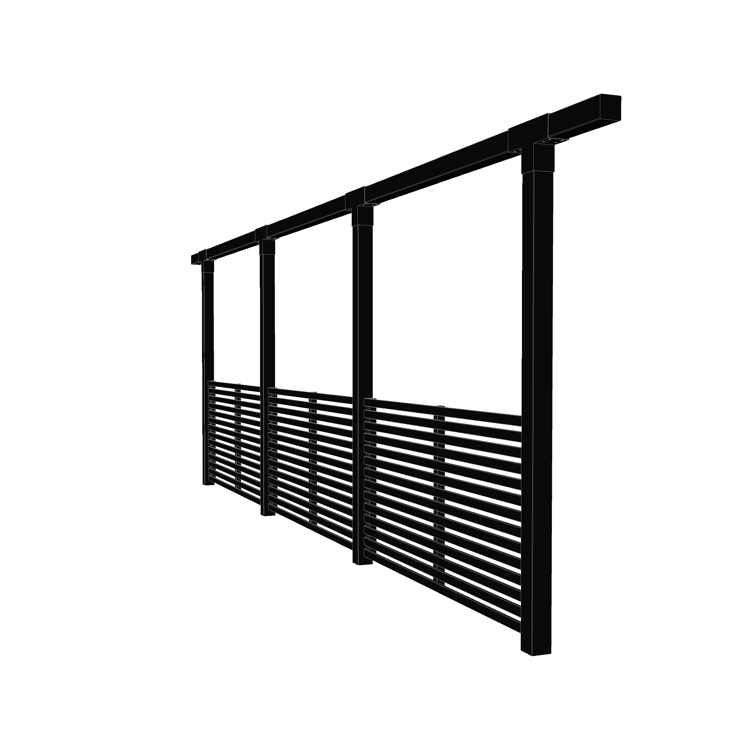 Pergola PLUS Cubic 3 Moduler inkludert Tokyo Vegg