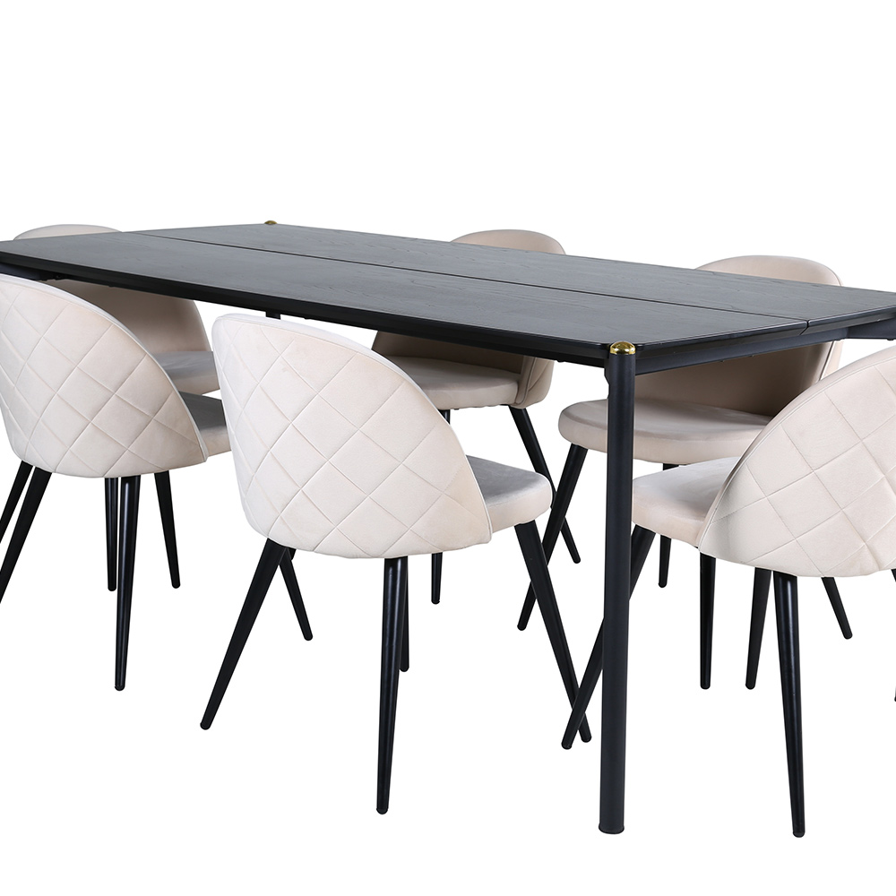 Spisegruppe Venture Home Paris Spisebord og Valentina Stitcthes Spisestol