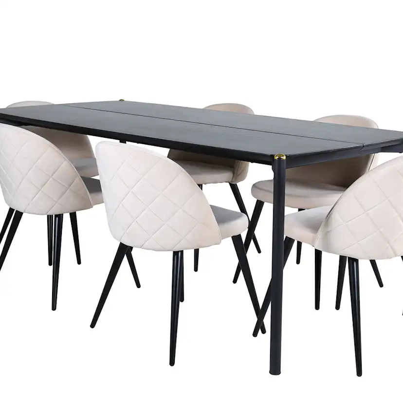 Spisegruppe Venture Home Paris Spisebord og Valentina Stitcthes Spisestol