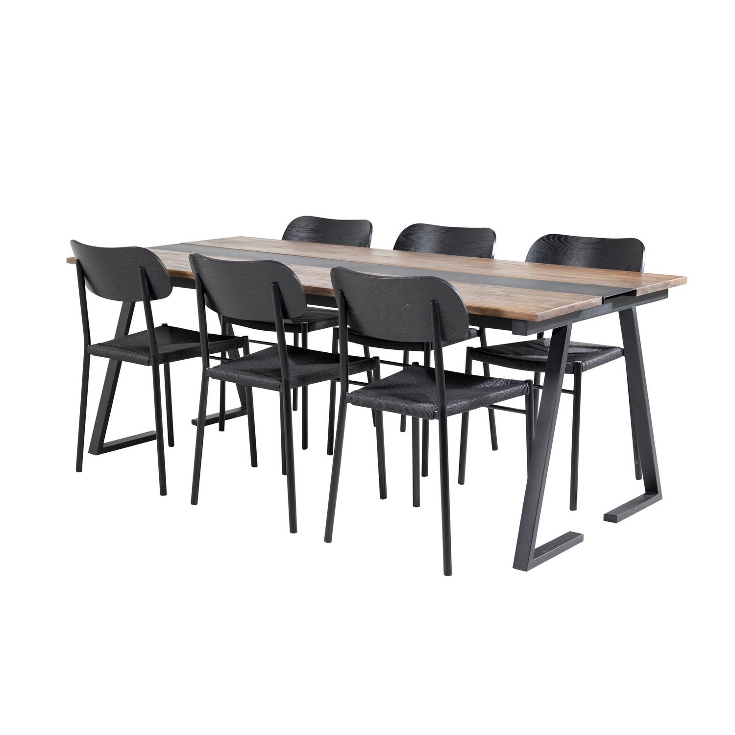 Spisegruppe Venture Home Jakarta med 6stk Polly Stoler